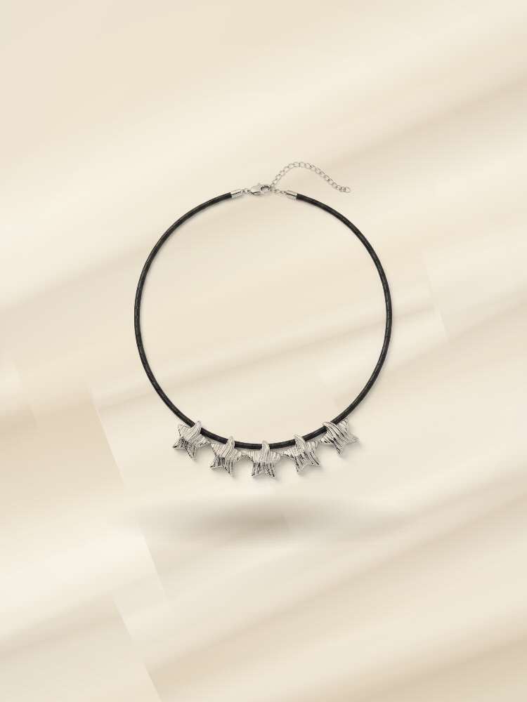 METALIKA STUDIO necklaces collection - sculptural brass necklaces on silk