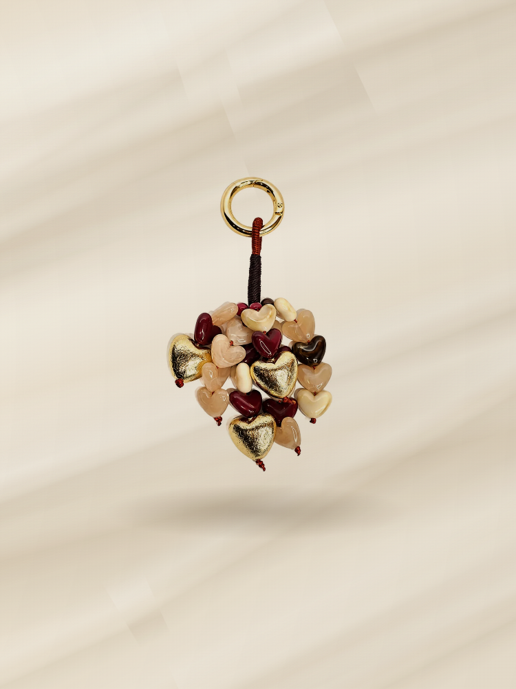 METALIKA STUDIO charms collection - beaded and tassel brass bag charms