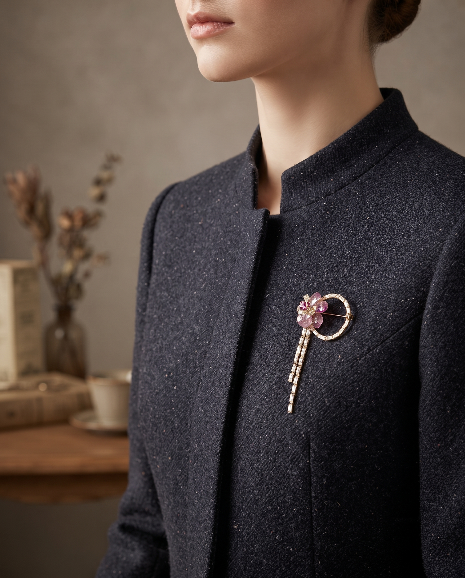 TASSEL FLOWER RING BROOCH