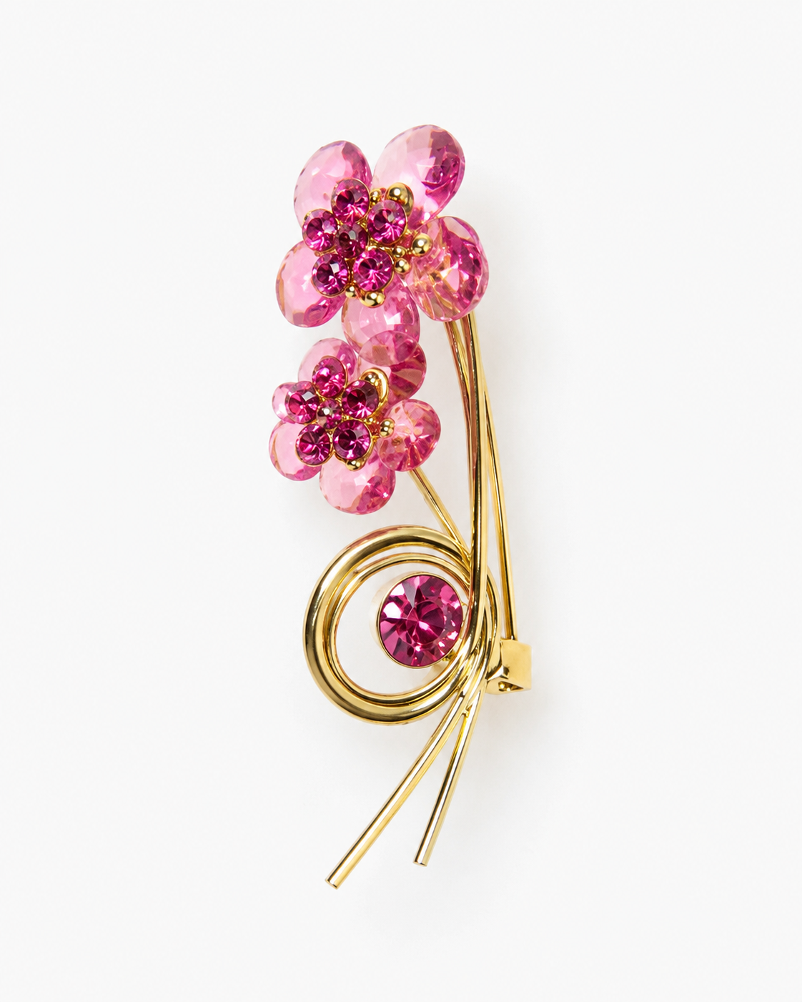 PINK BLOSSOM SPRAY BROOCH