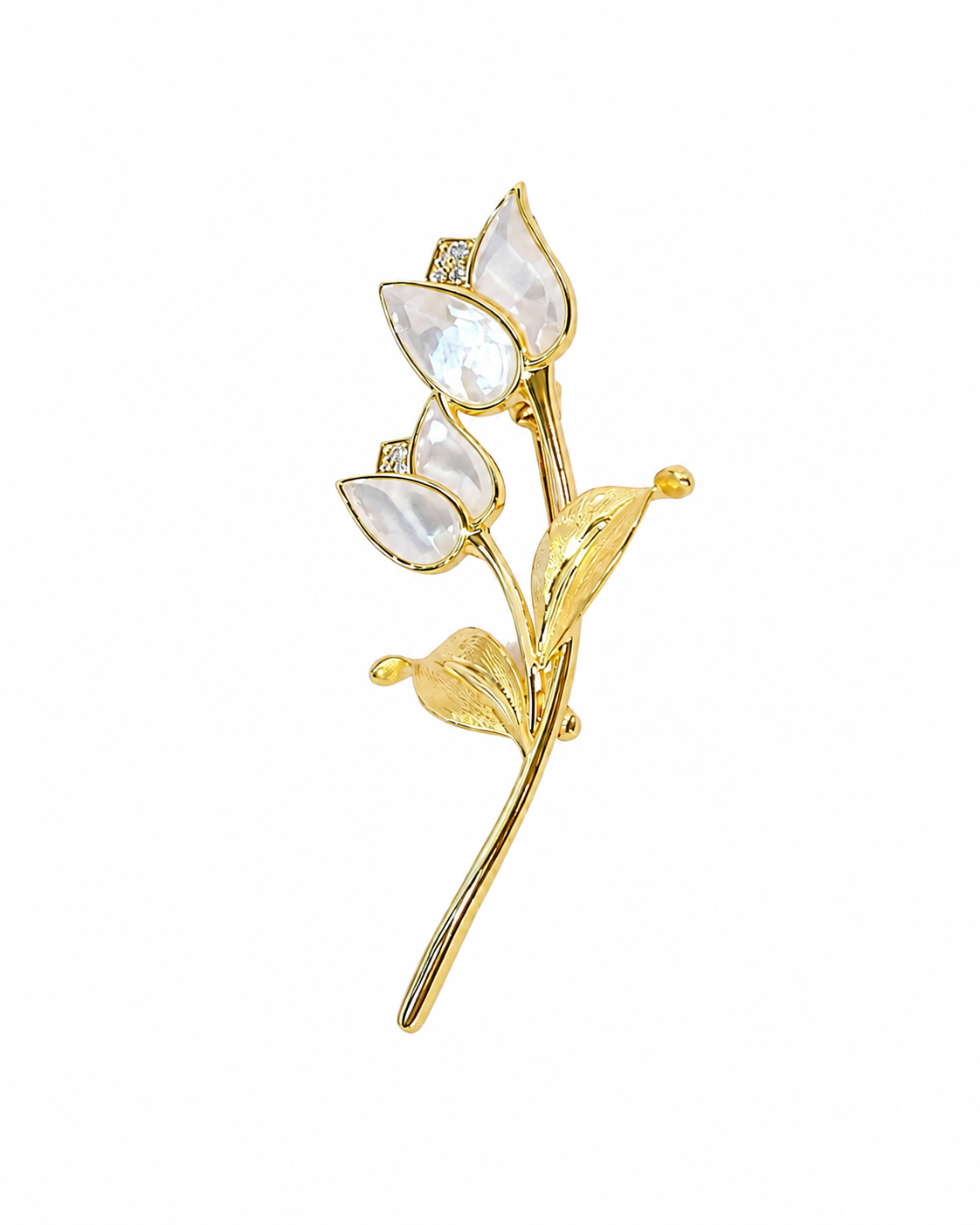 PEARL BUD STEM BROOCH