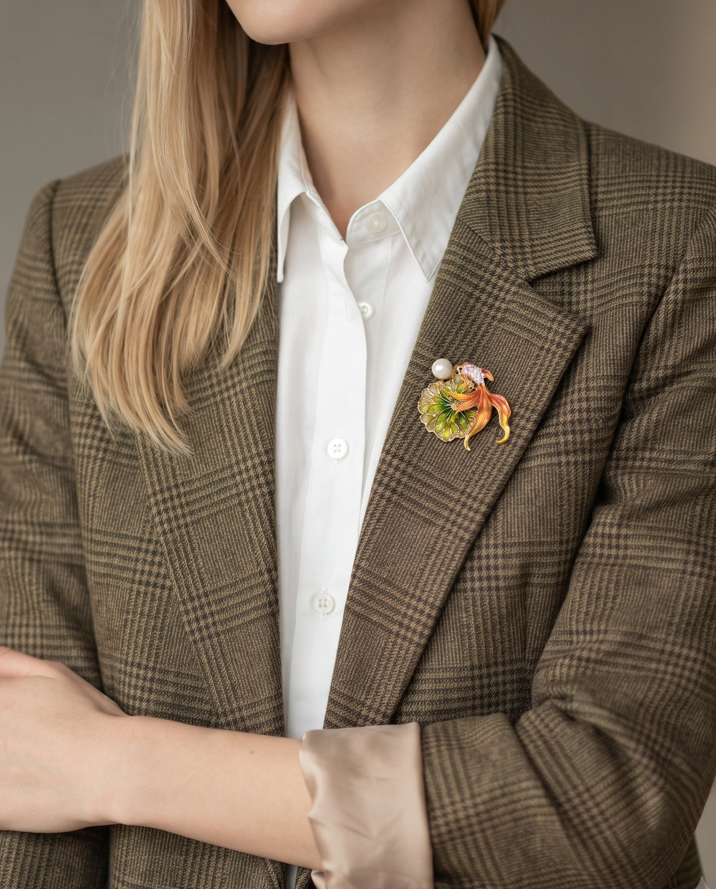 GOLDFISH LILY POND BROOCH