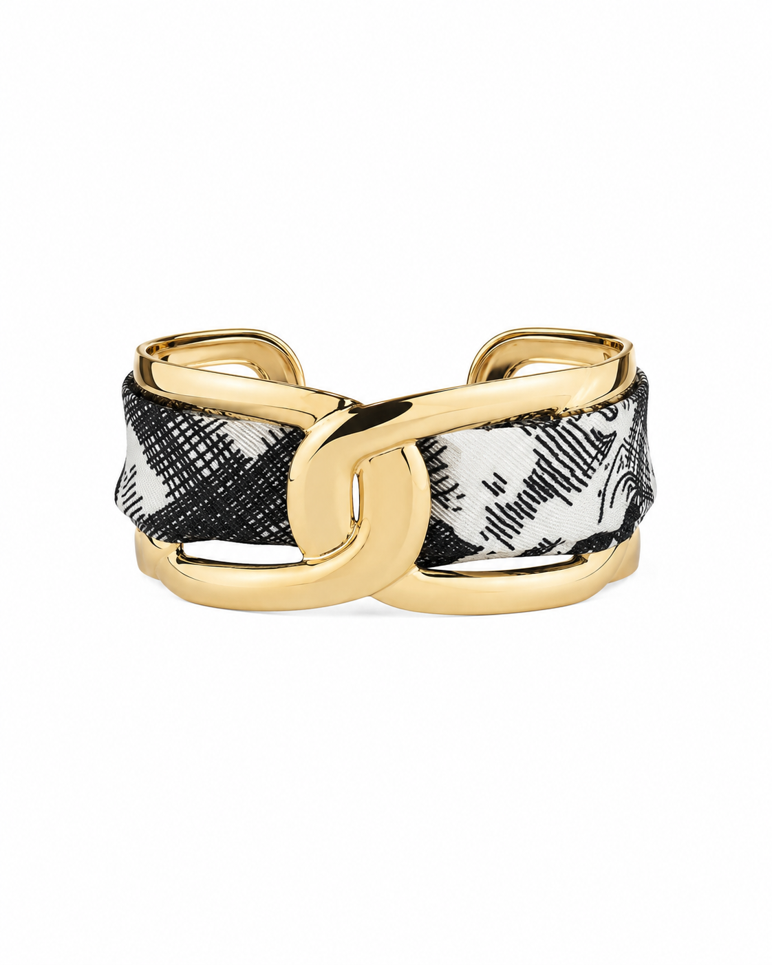 MONOCHROME SILK SCARF HANDCUFF