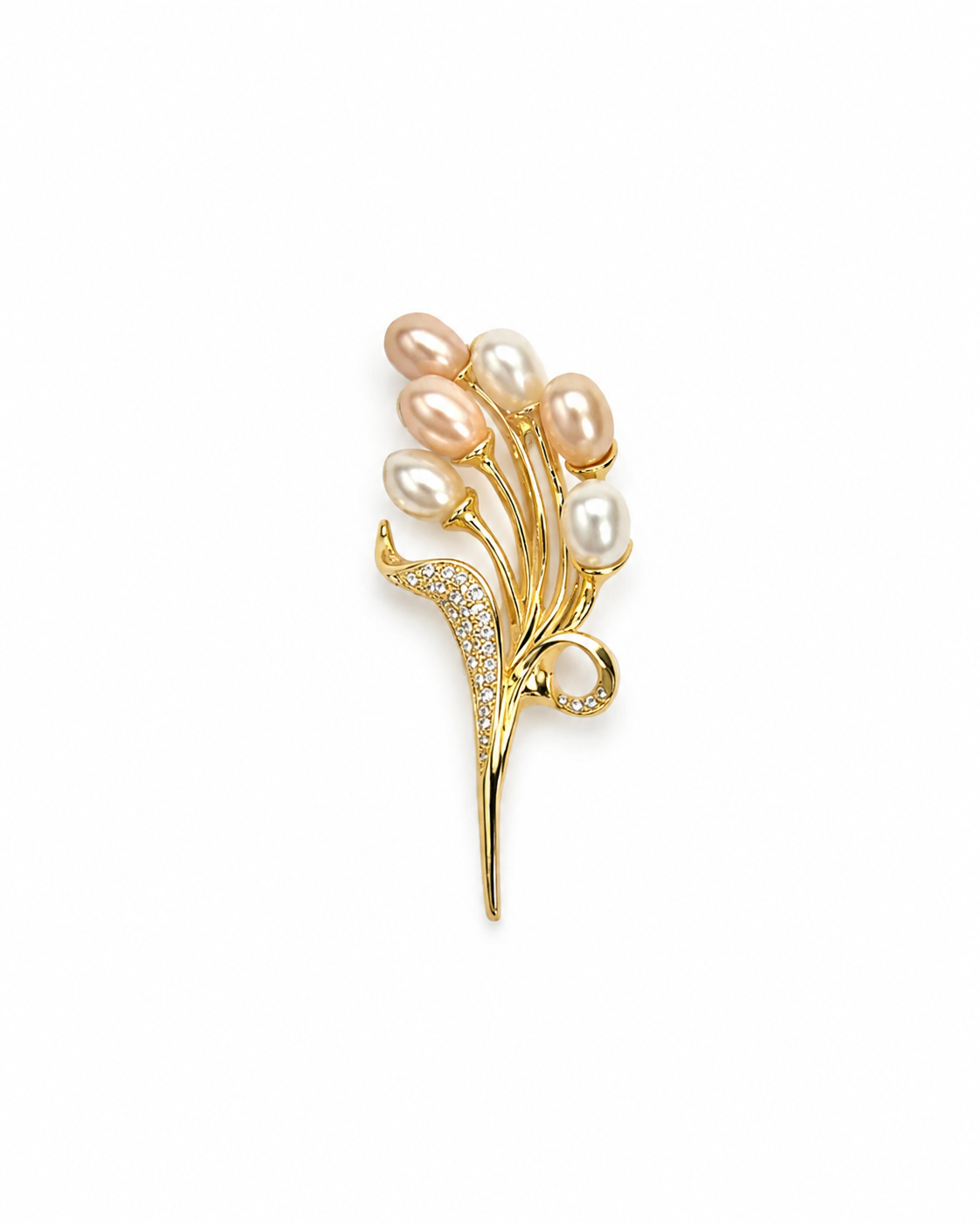 BLUSH PEARL SPRIG BROOCH