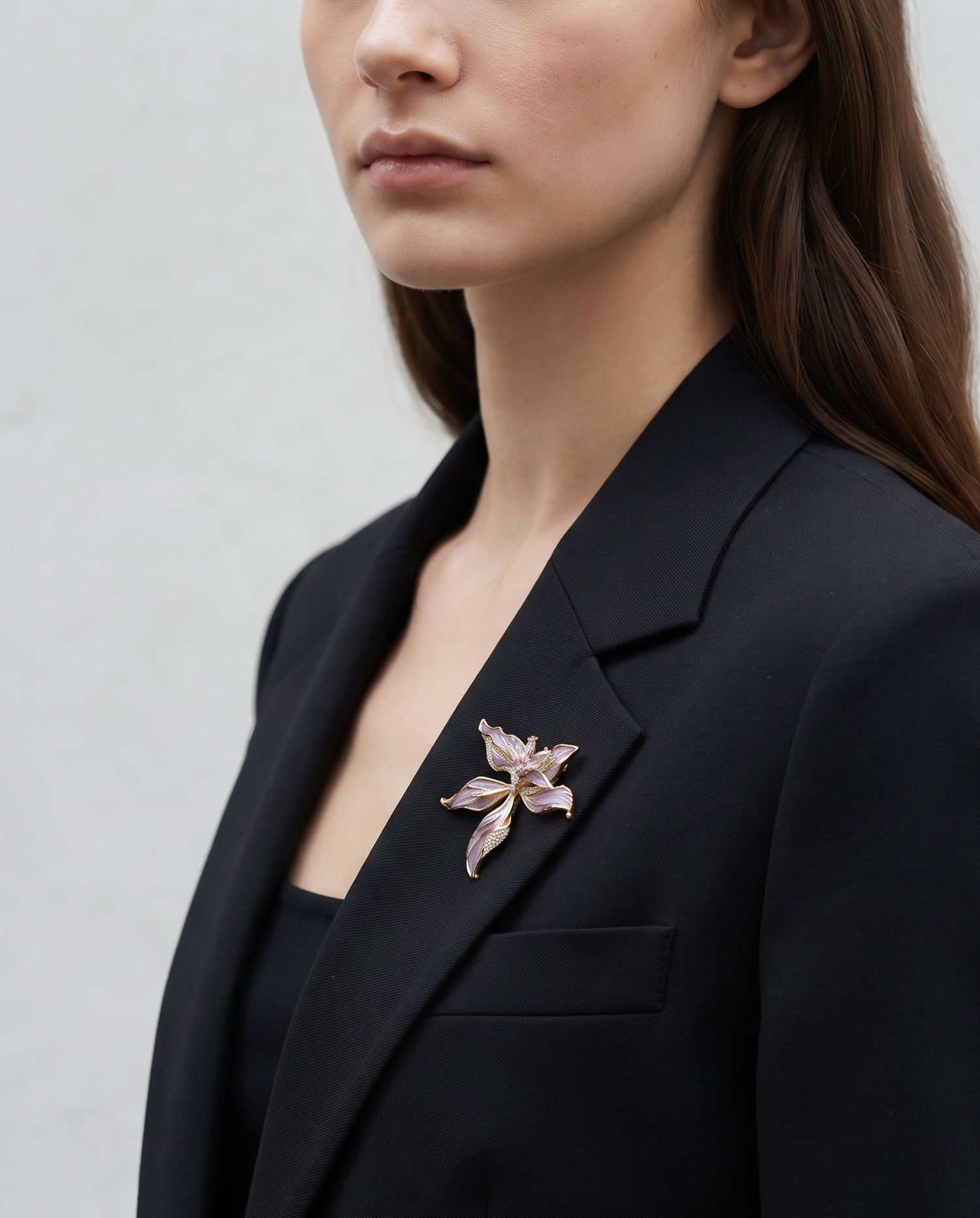 WILD ORCHID PETAL BROOCH
