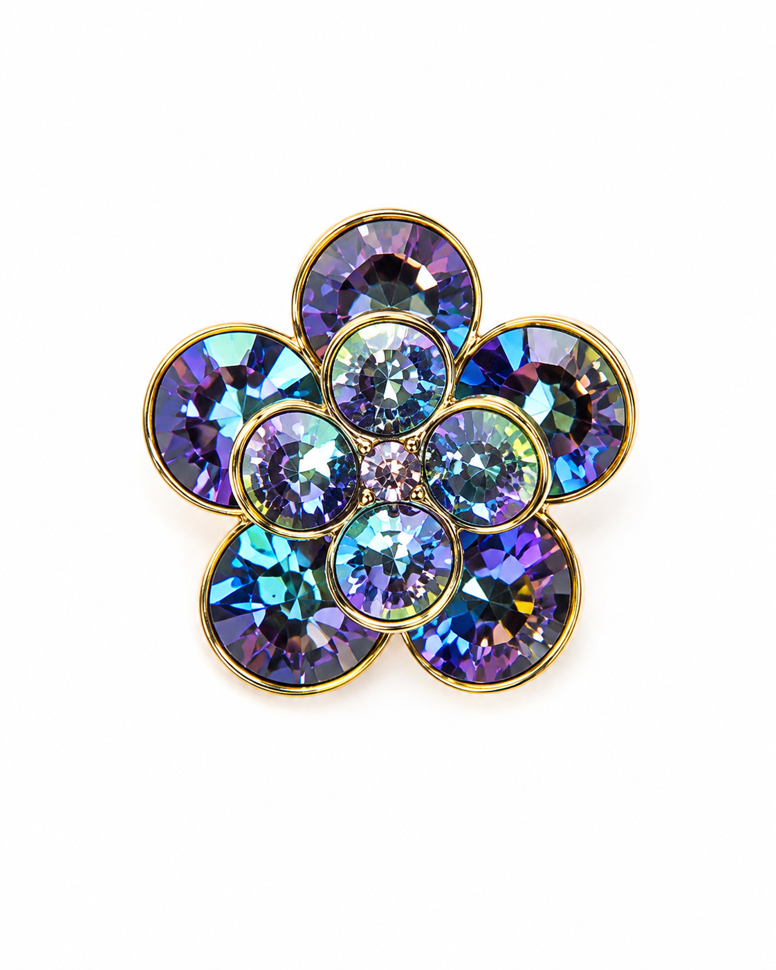 PRISM PETAL CLUSTER BROOCH
