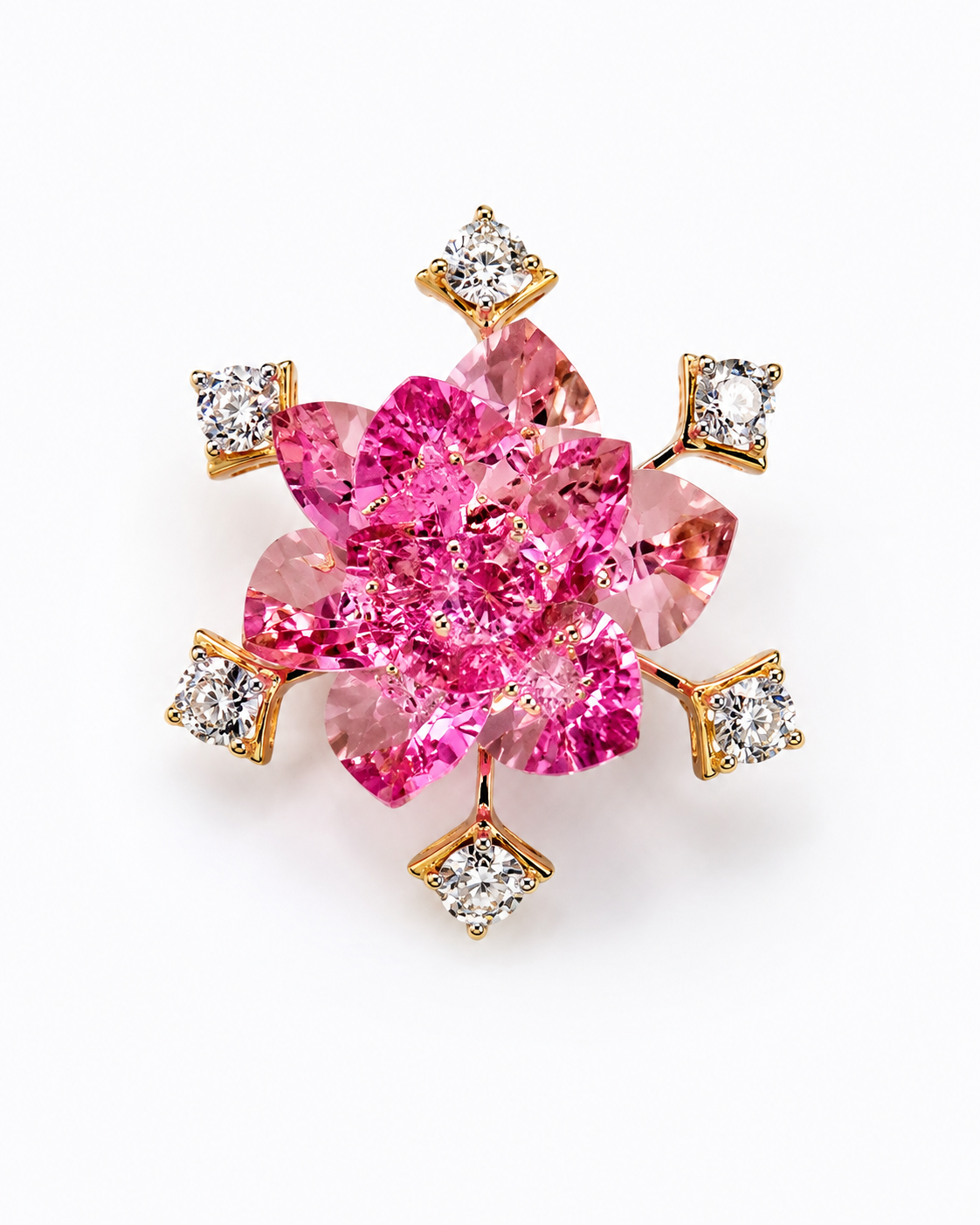 ROSE BLOOM CRYSTAL BROOCH
