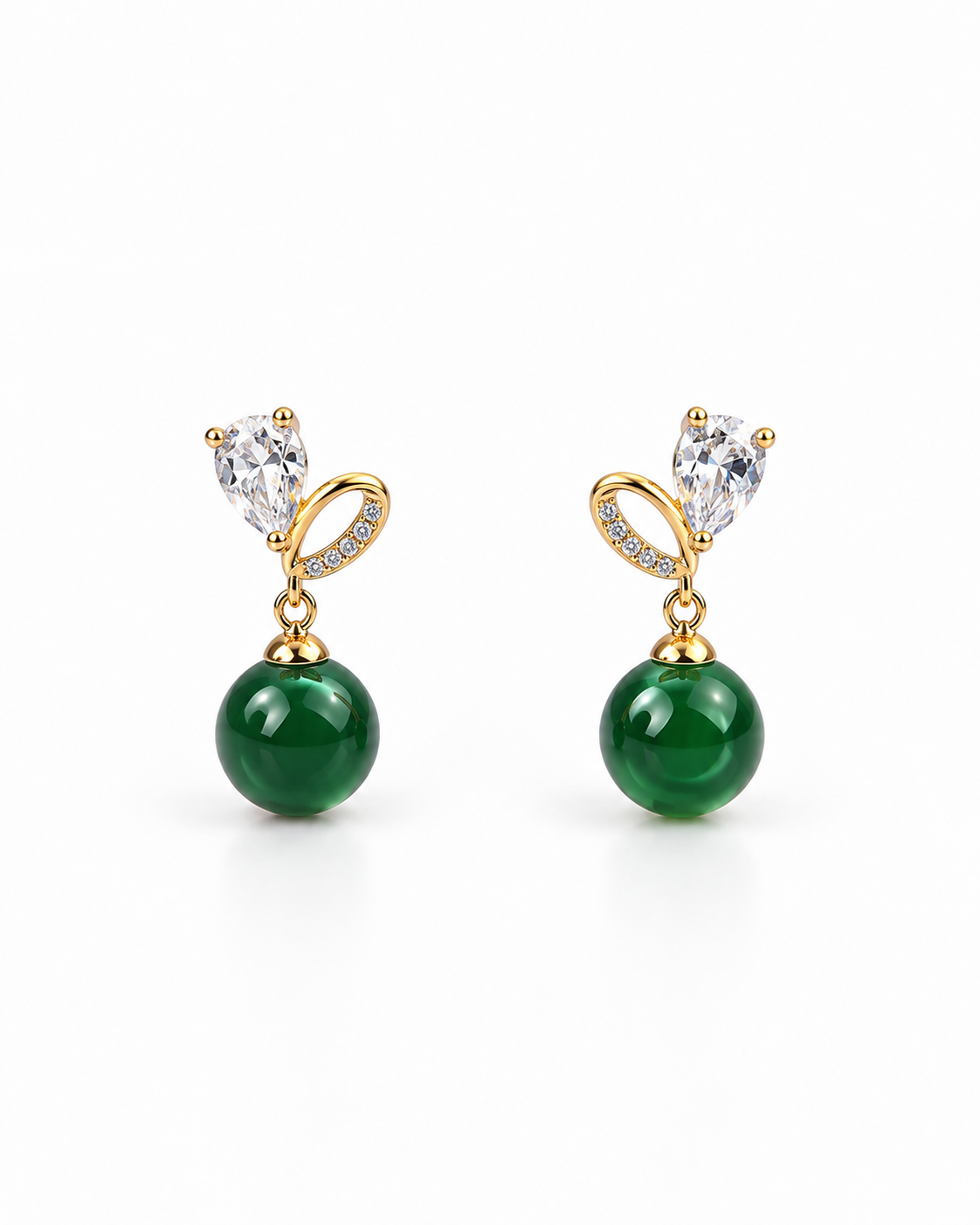 EMERALD CRYSTAL DROP EARRING