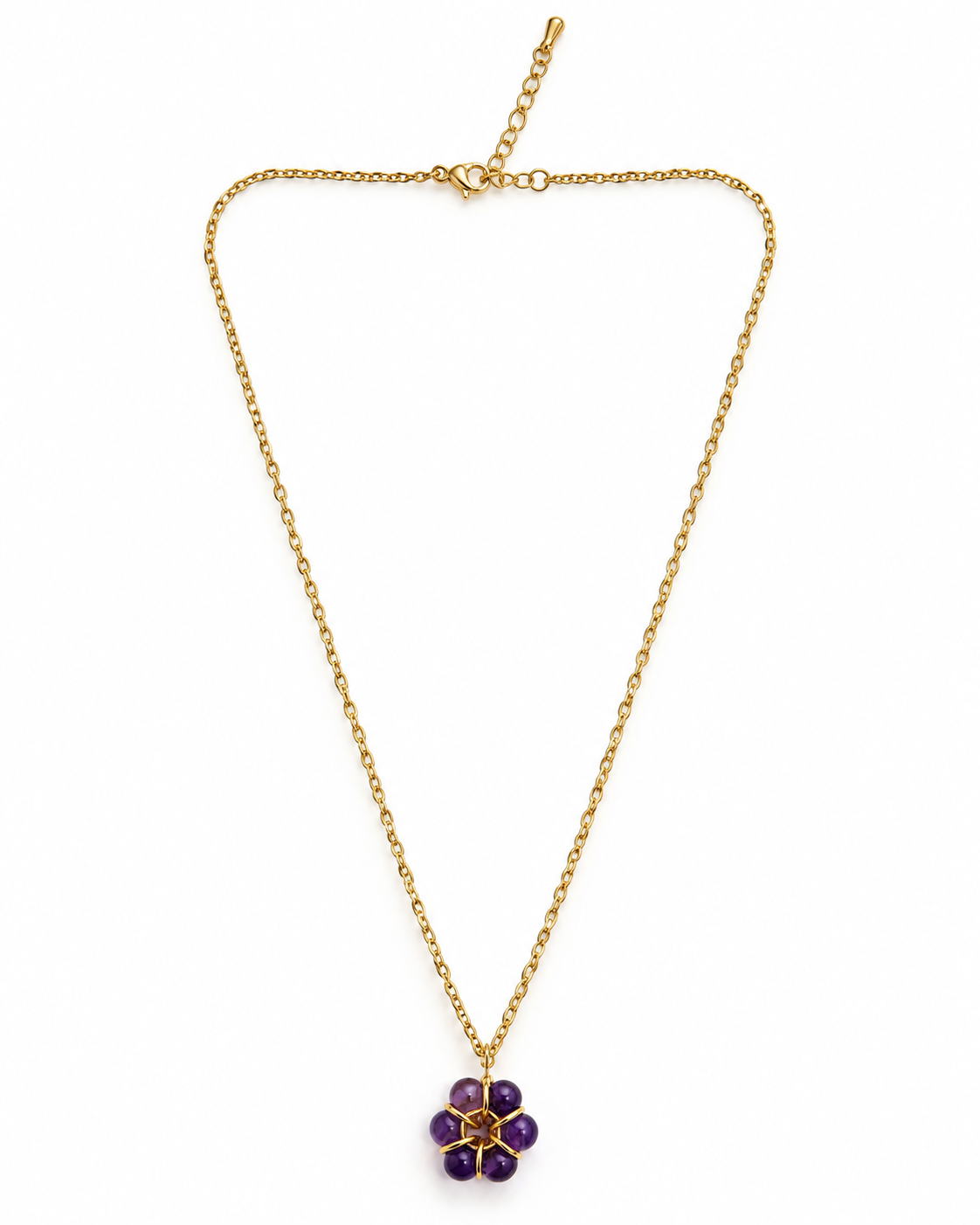 Violet Cluster Necklace