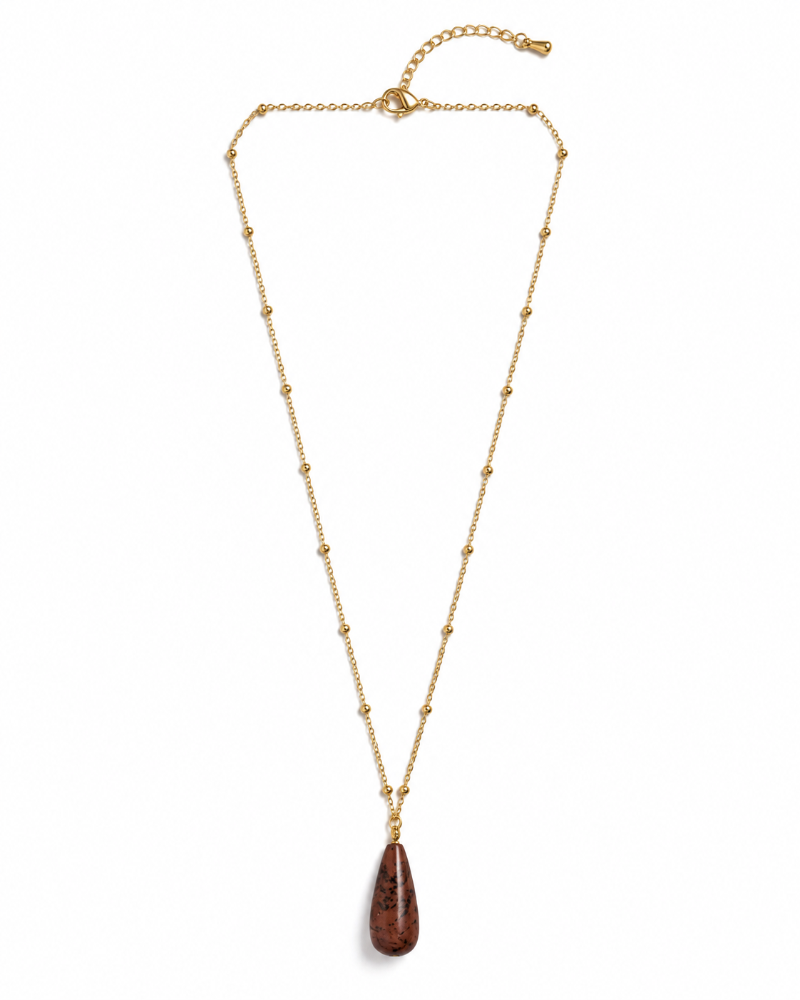 Sienna Speckled Teardrop Necklace