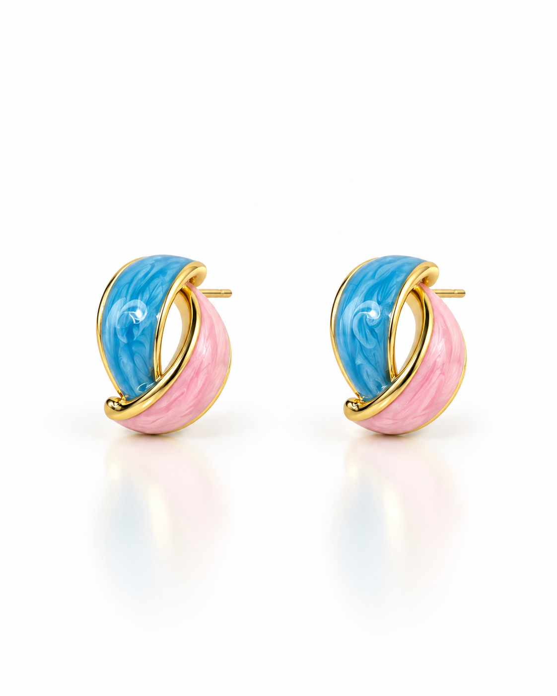 CALISTA AQUA ROSE EARRING