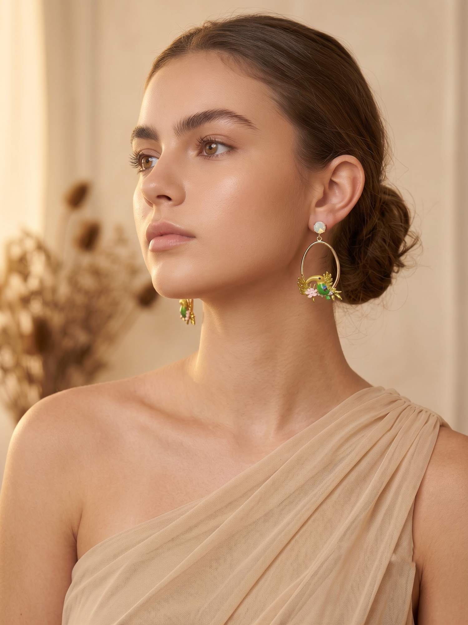 CELESTIAL GARDEN HOOP EARRING