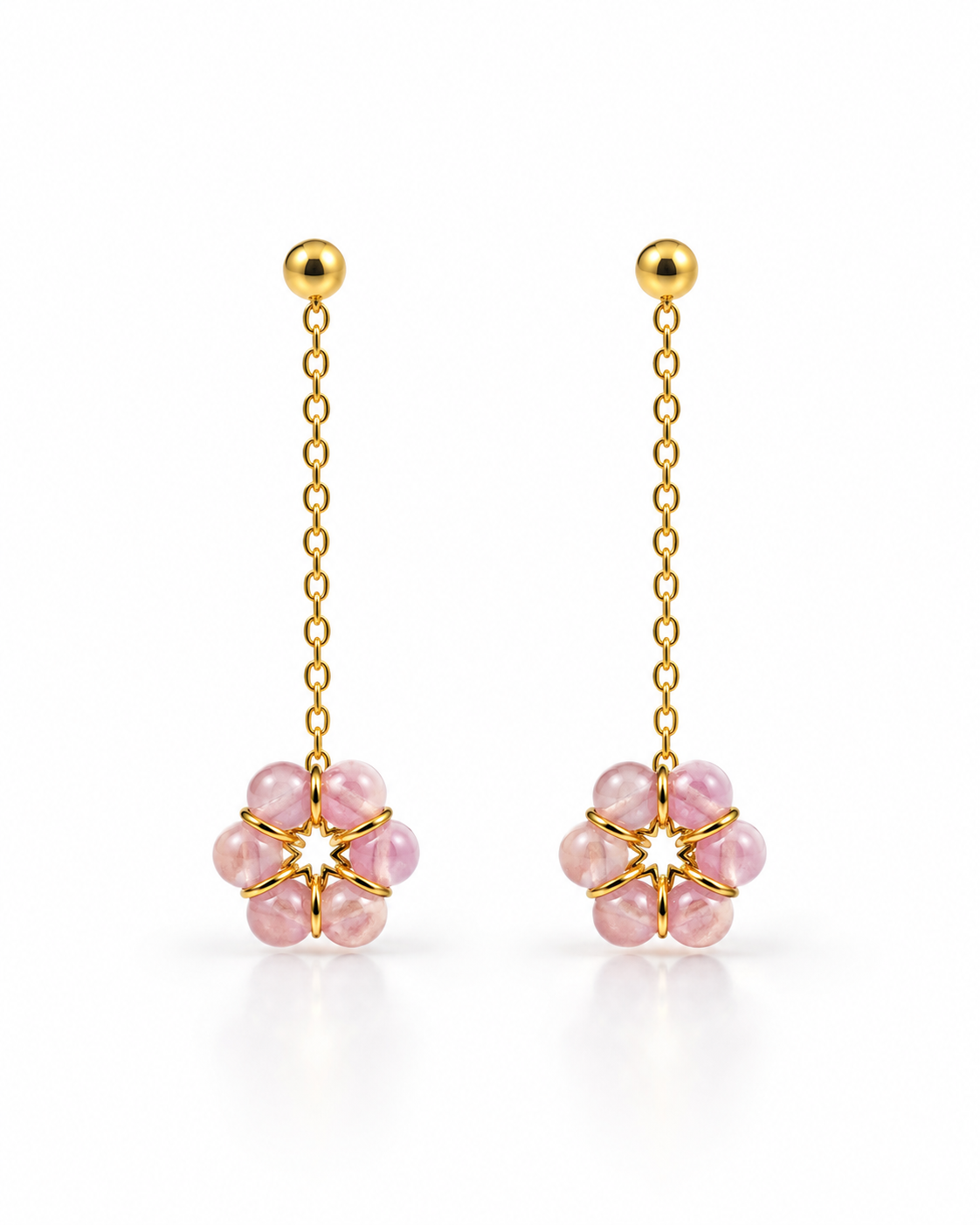 ROSE BLOOM DROP EARRINGS