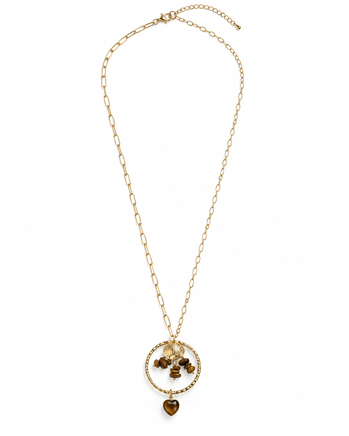 Aurelia Tiger Eye Pendant Necklace