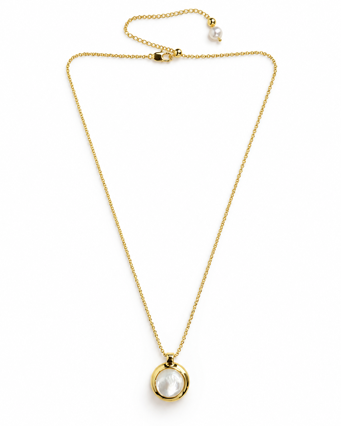 Celeste Pearl Medallion Necklace