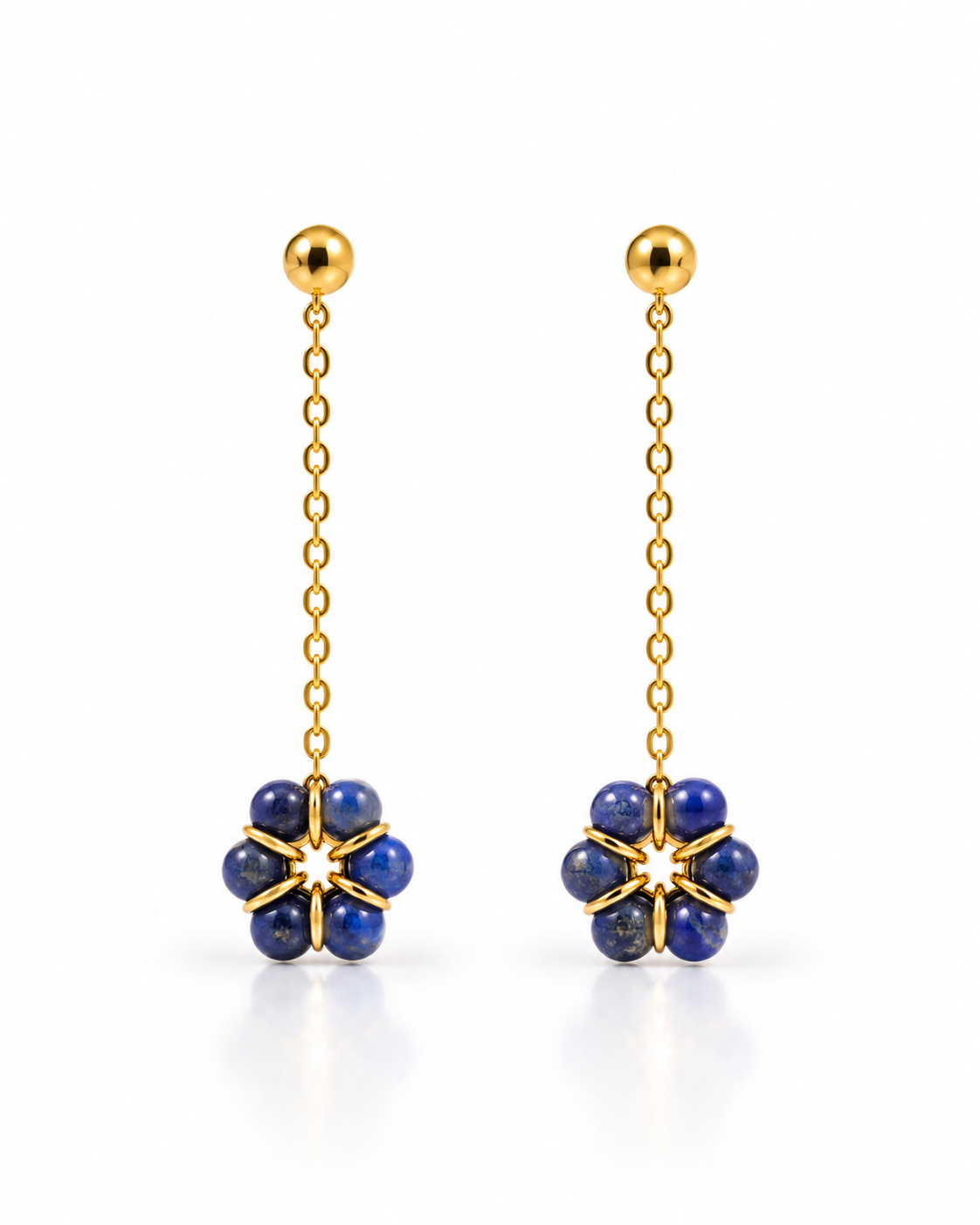 SAPPHIRE BLOOM DROP EARRINGS