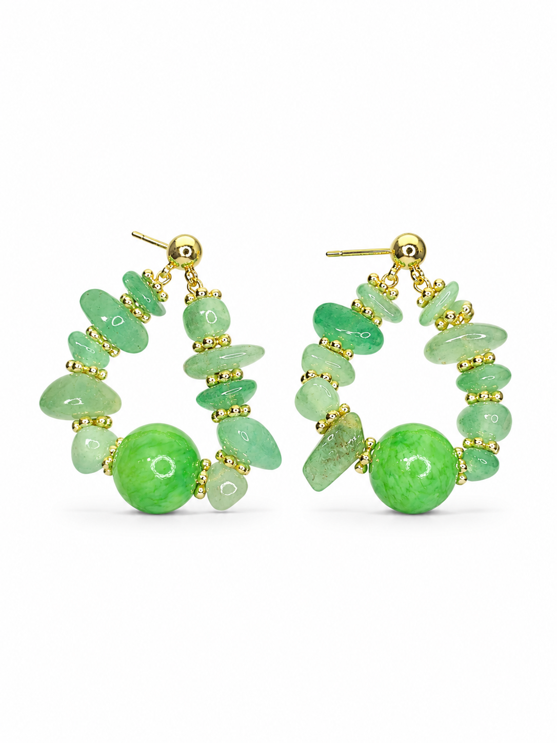 VERDANT BEAD ARC EARRING