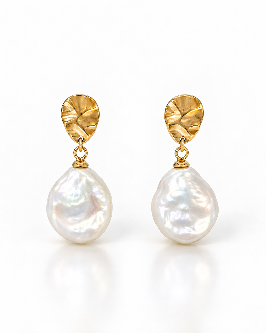 PETAL PEARL DROP EARRINGS