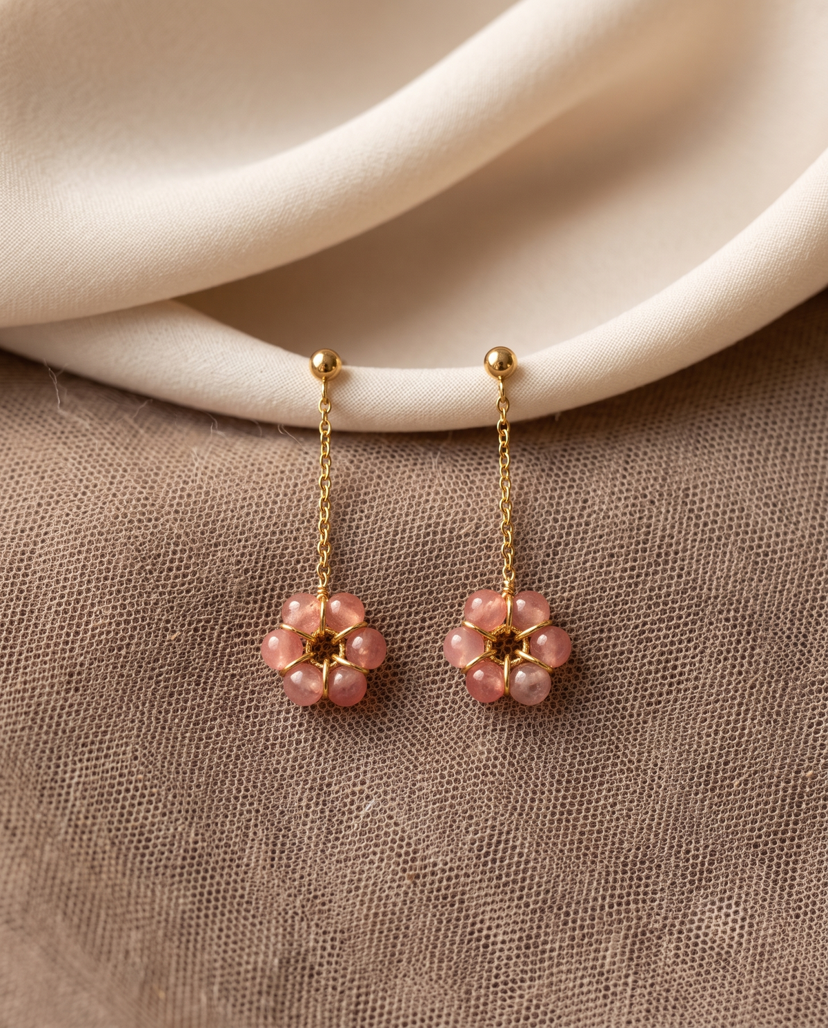 ROSE BLOOM DROP EARRINGS