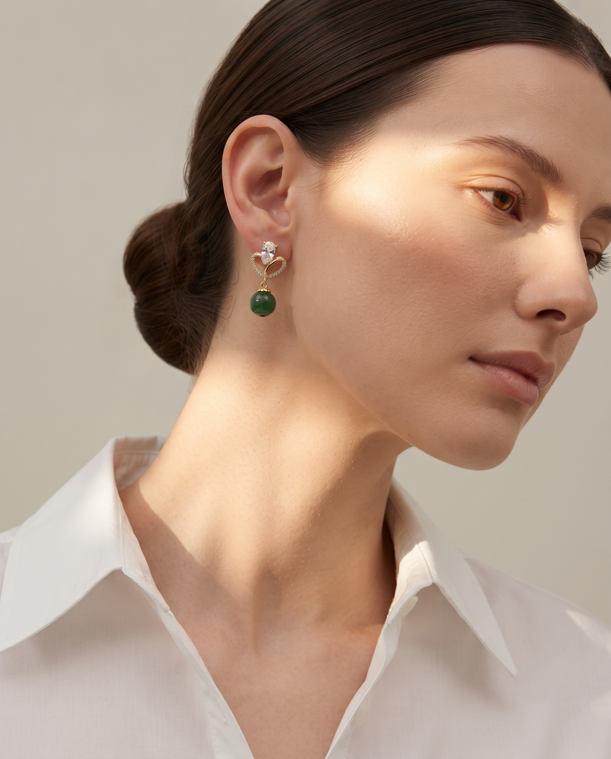 EMERALD CRYSTAL DROP EARRING