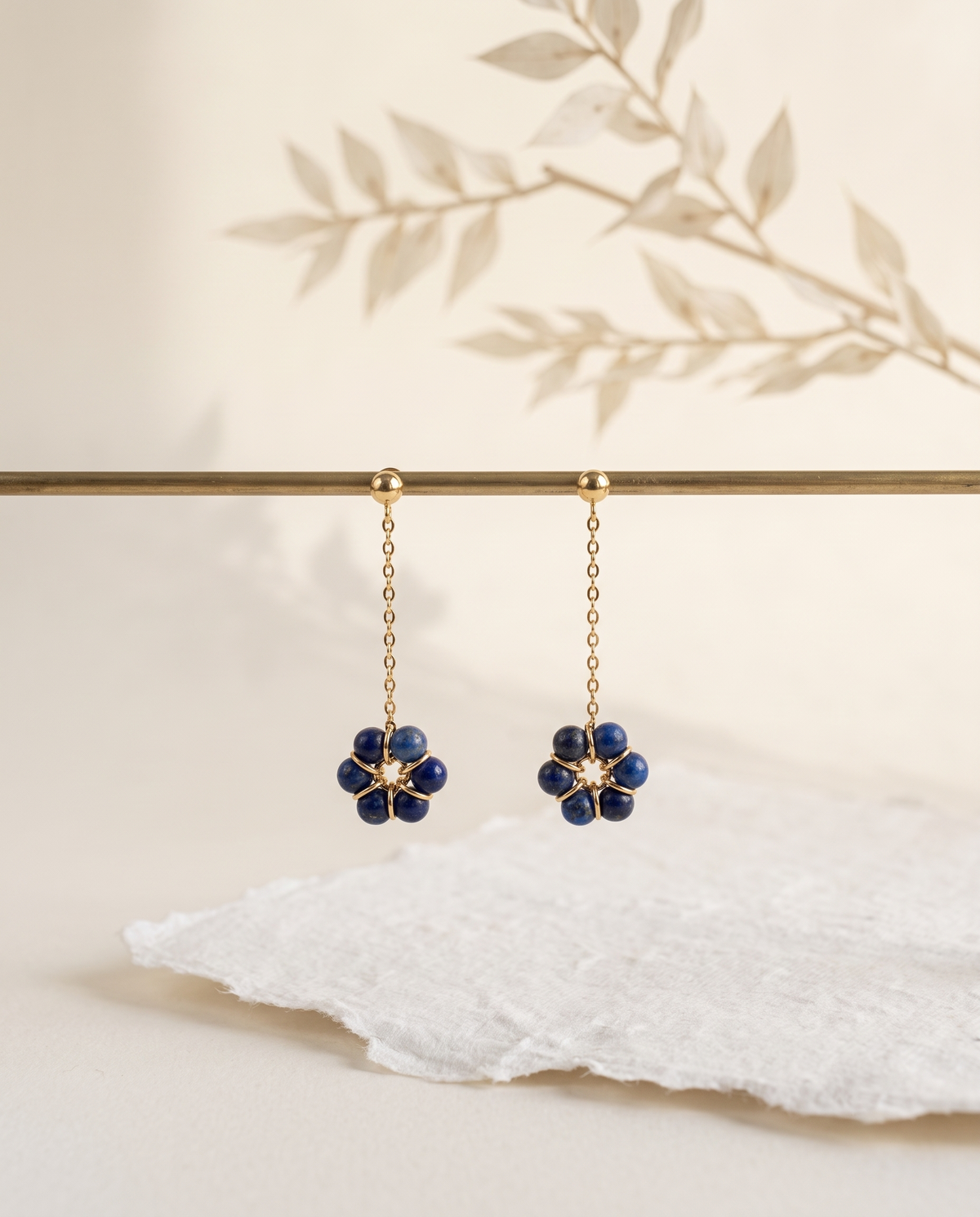 SAPPHIRE BLOOM DROP EARRINGS