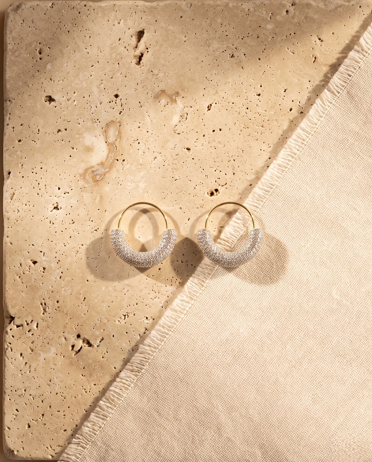 CELESTIA CRYSTAL HOOP EARRING