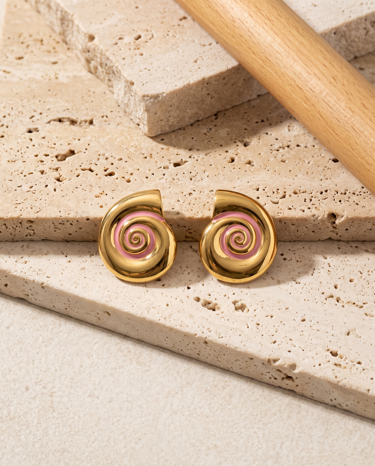 AURELIA PINK SWIRL EARRING