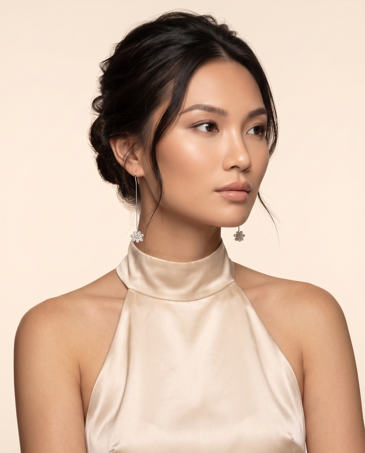 FLORAL CASCADE THREAD EARRING