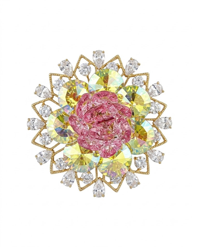 RADIANT BLOOM HALO BROOCH