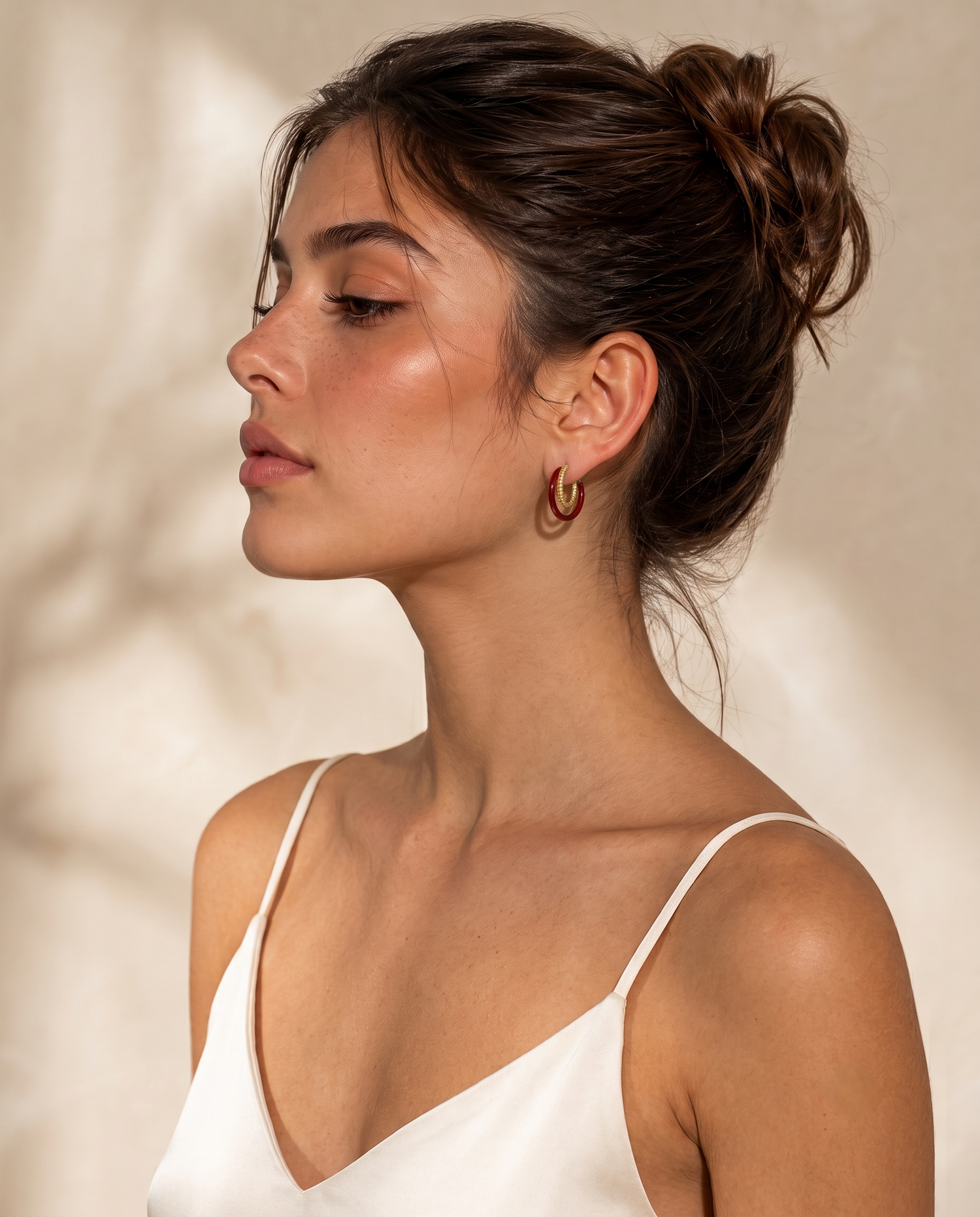 CRIMSON DUAL EMBRACE EARRING