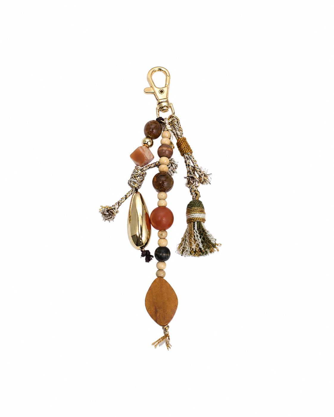 EARTHEN BEAD TASSEL CHARM