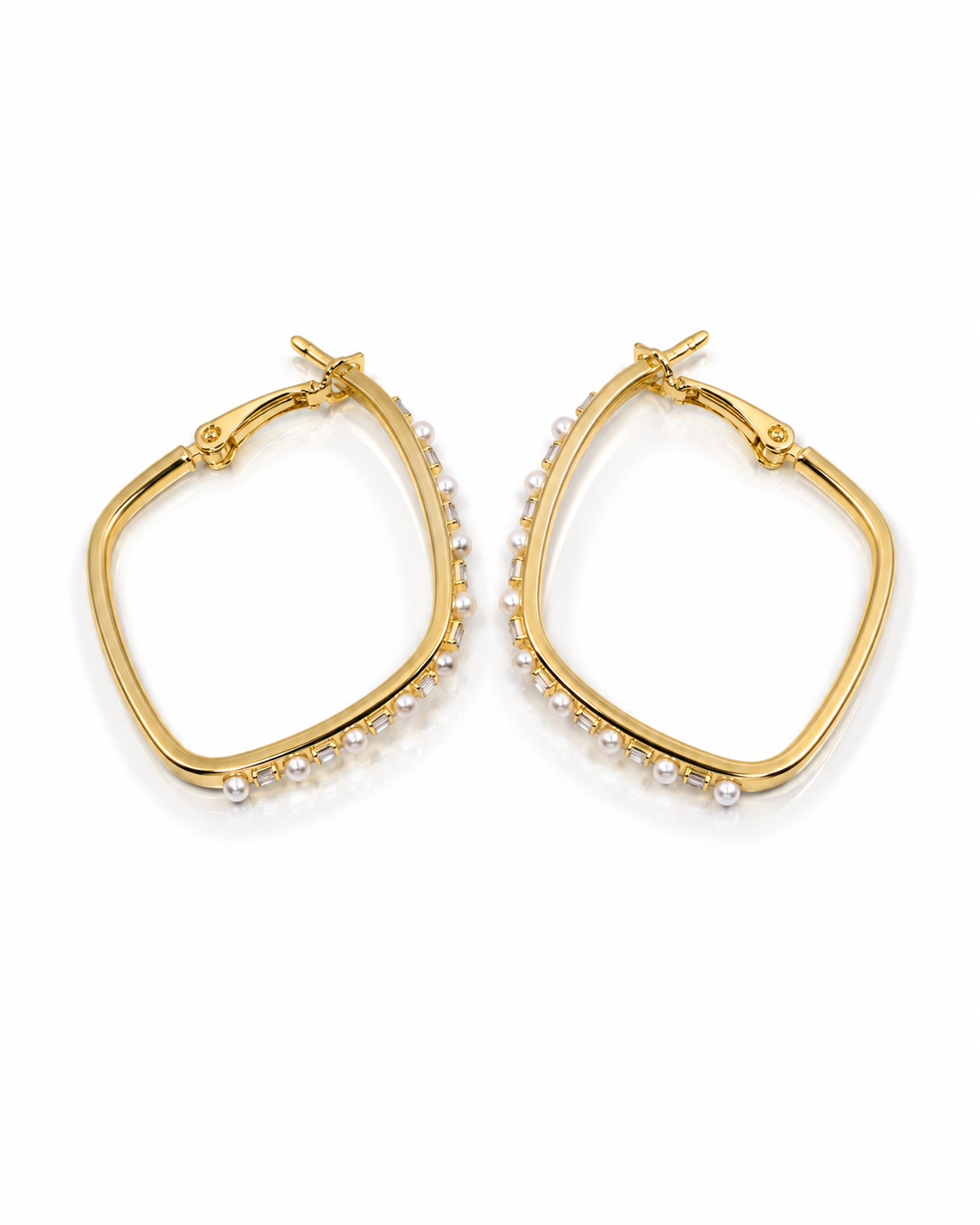 PEARL MOSAIC FRAME EARRING
