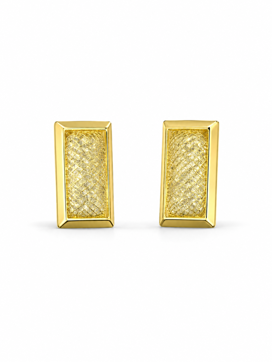 GILDED TEXTURE PANEL EARRING