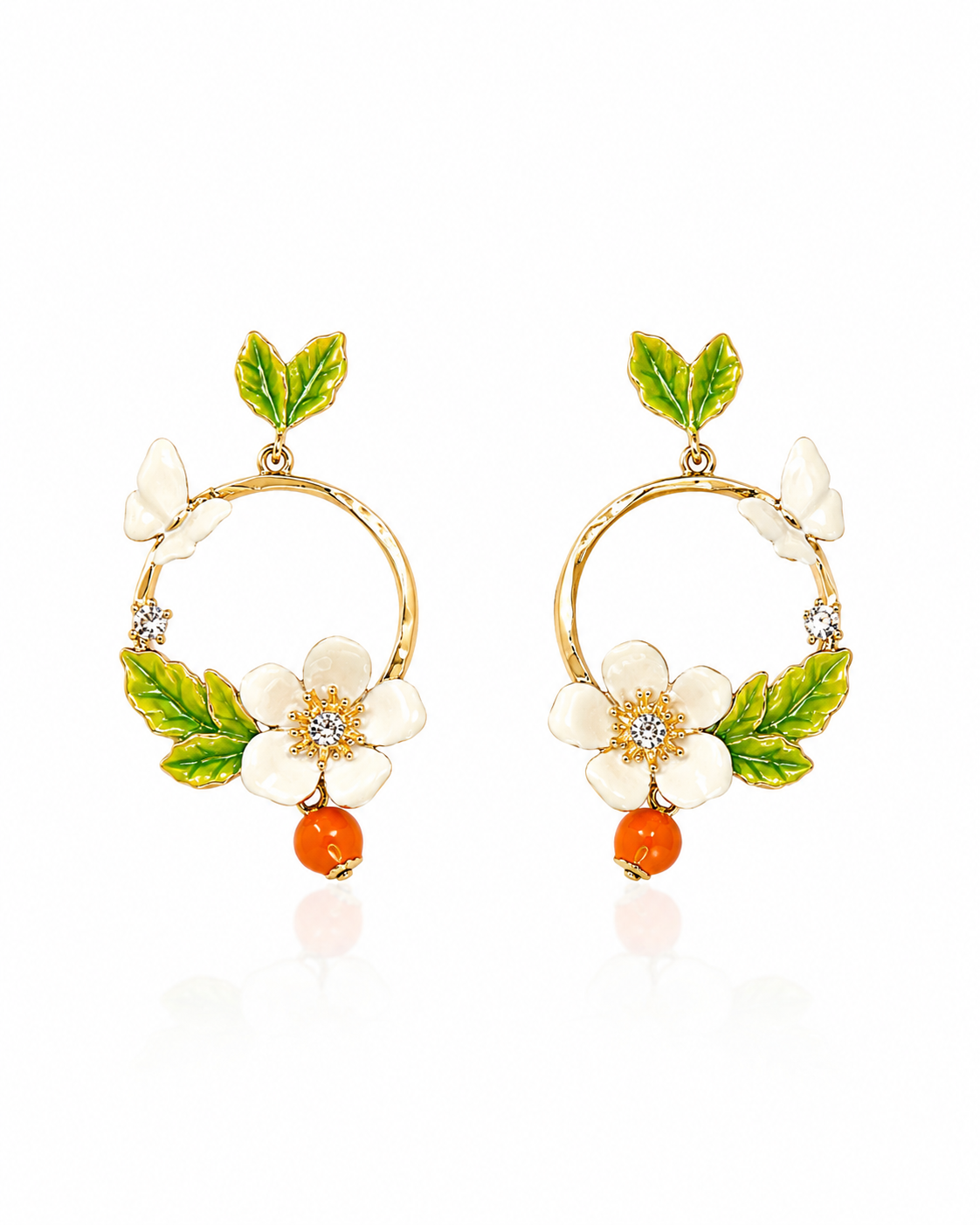 BOTANICAL BLOOM HOOP EARRING