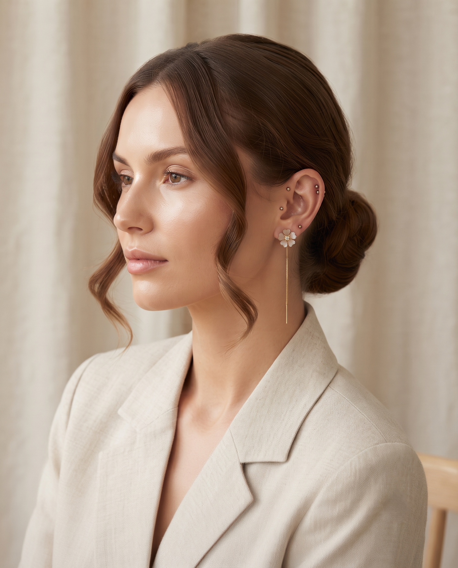 BLOSSOM SILK THREAD EARRING