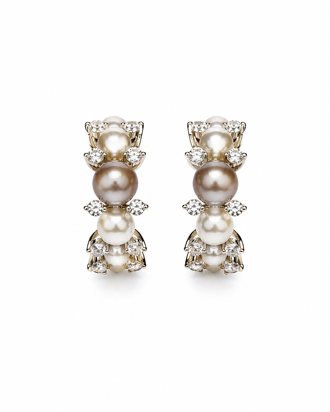 PEARL AURA CLUSTER EARRING
