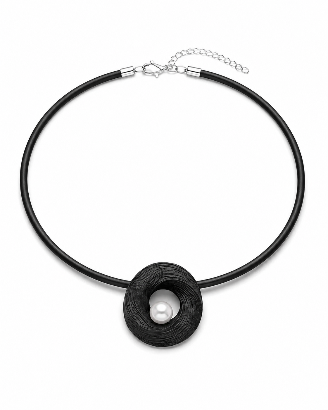 MODERN HALO PEARL NECKLACE