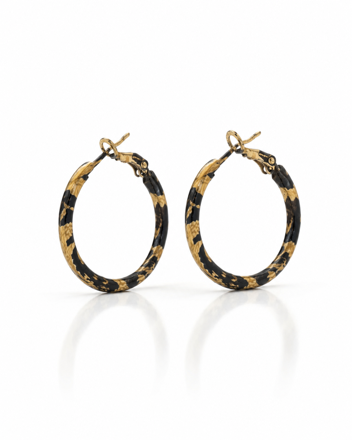 WILD MARBLE HOOP EARRING
