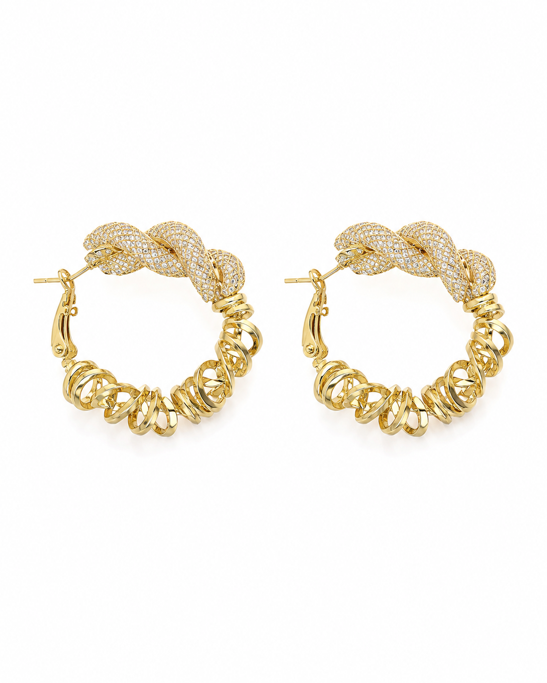 INTERWOVEN ORBIT MOTIF EARRING