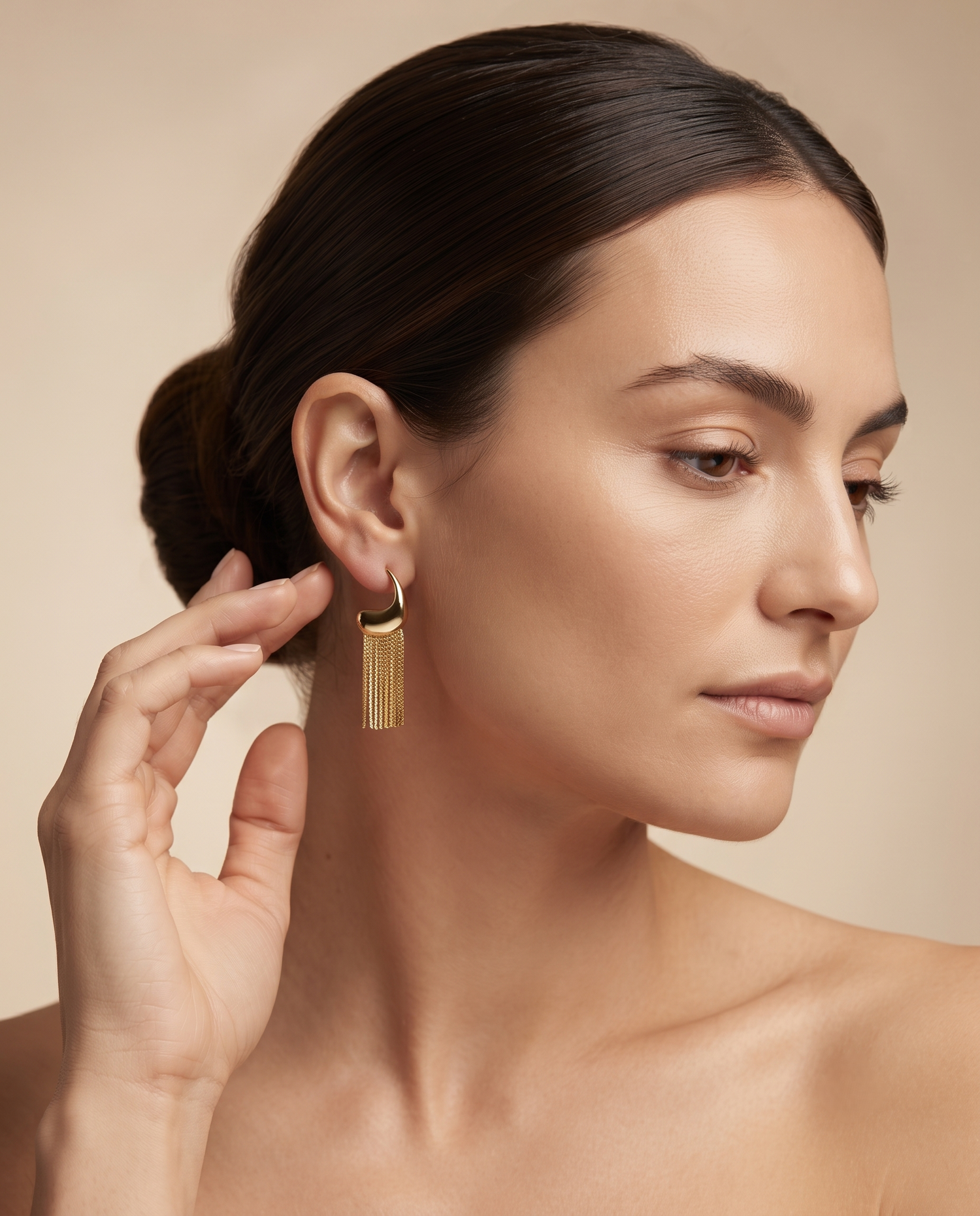 GILDED CASCADE TASSEL EARRING