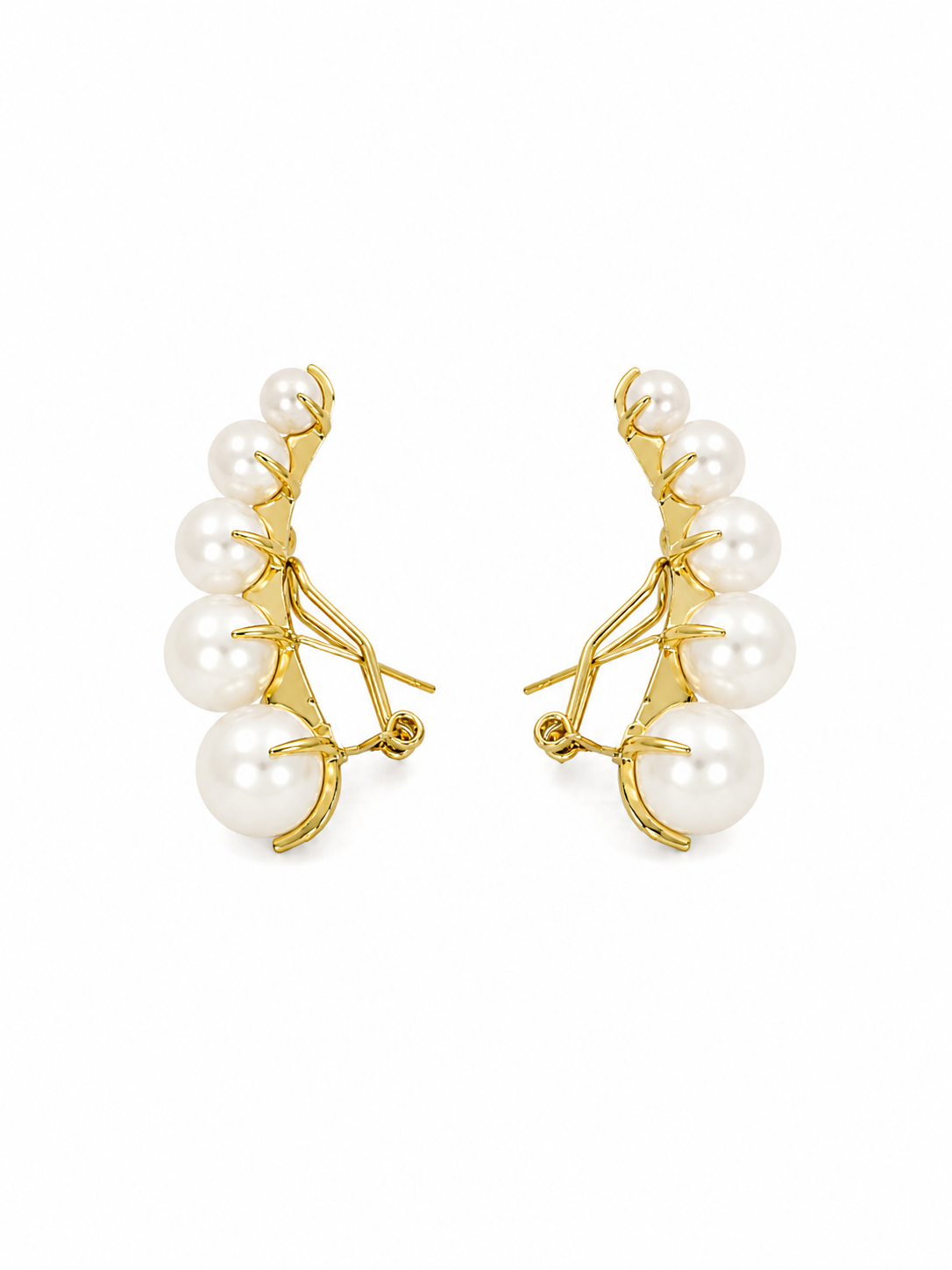PEARL CASCADE CREST EARRING