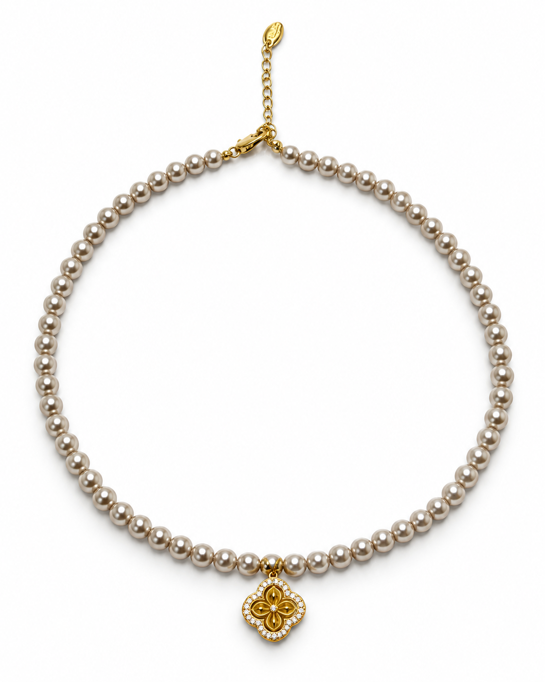 PEARL BLOOM CHARM BEAD NECKLACE