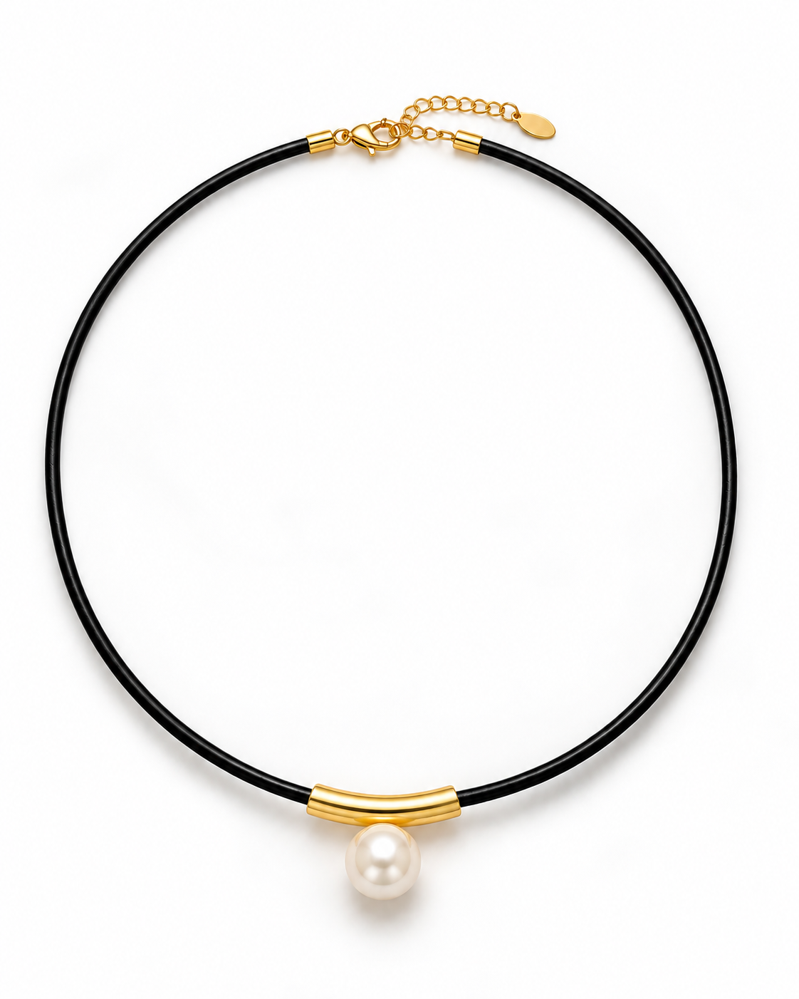 PEARL DROP CORD NECKLACE