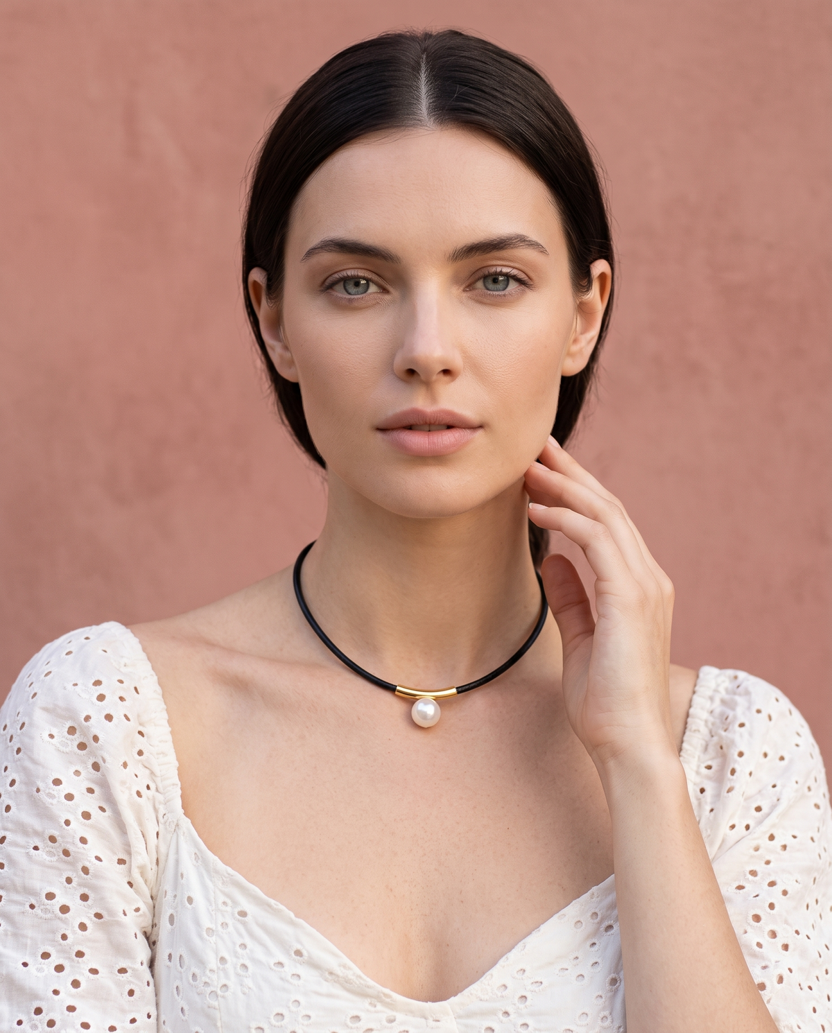 PEARL DROP CORD NECKLACE