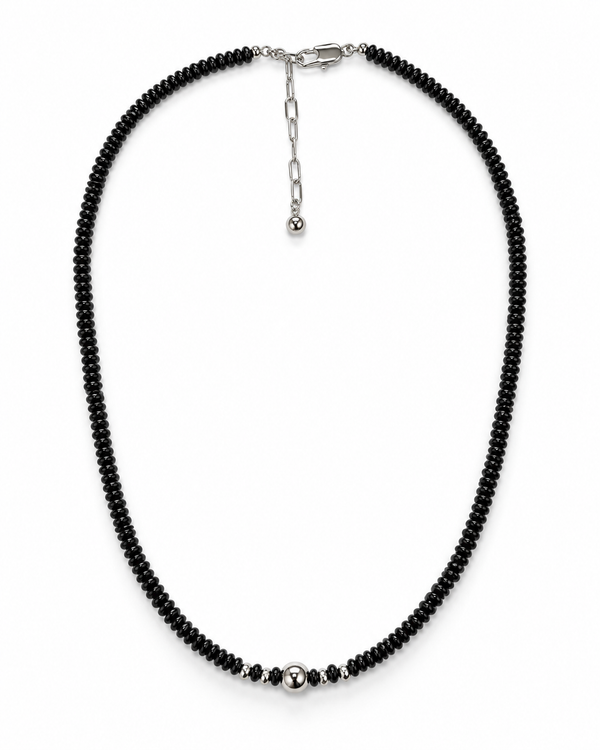 Centre orb bead necklace