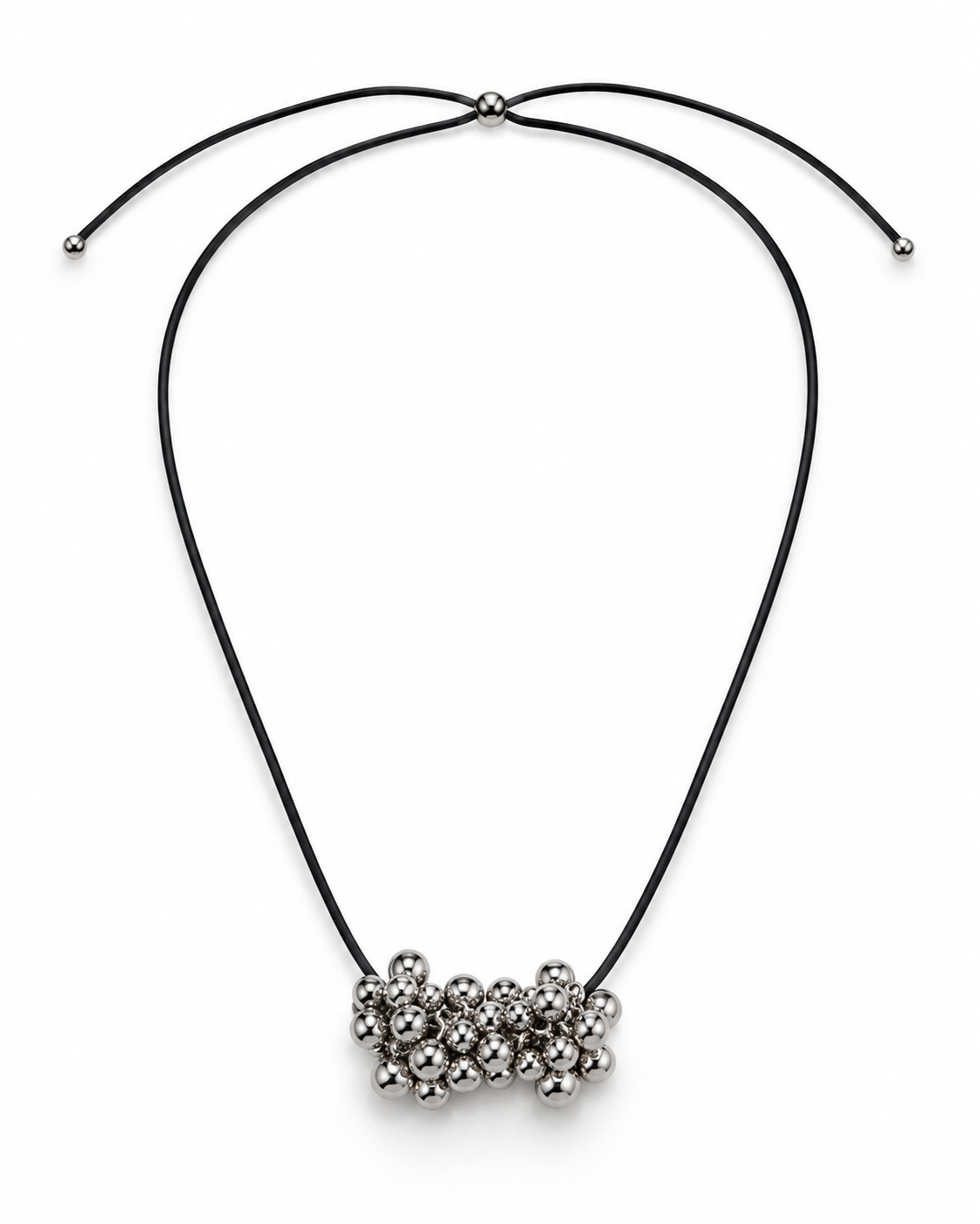 CLUSTER BEAD CORD NECKLACE