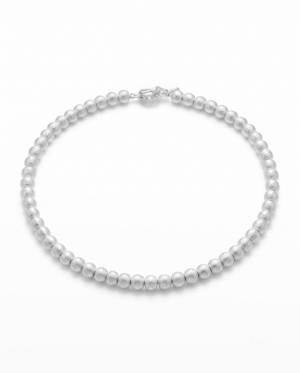 Textured sphere bead necklace