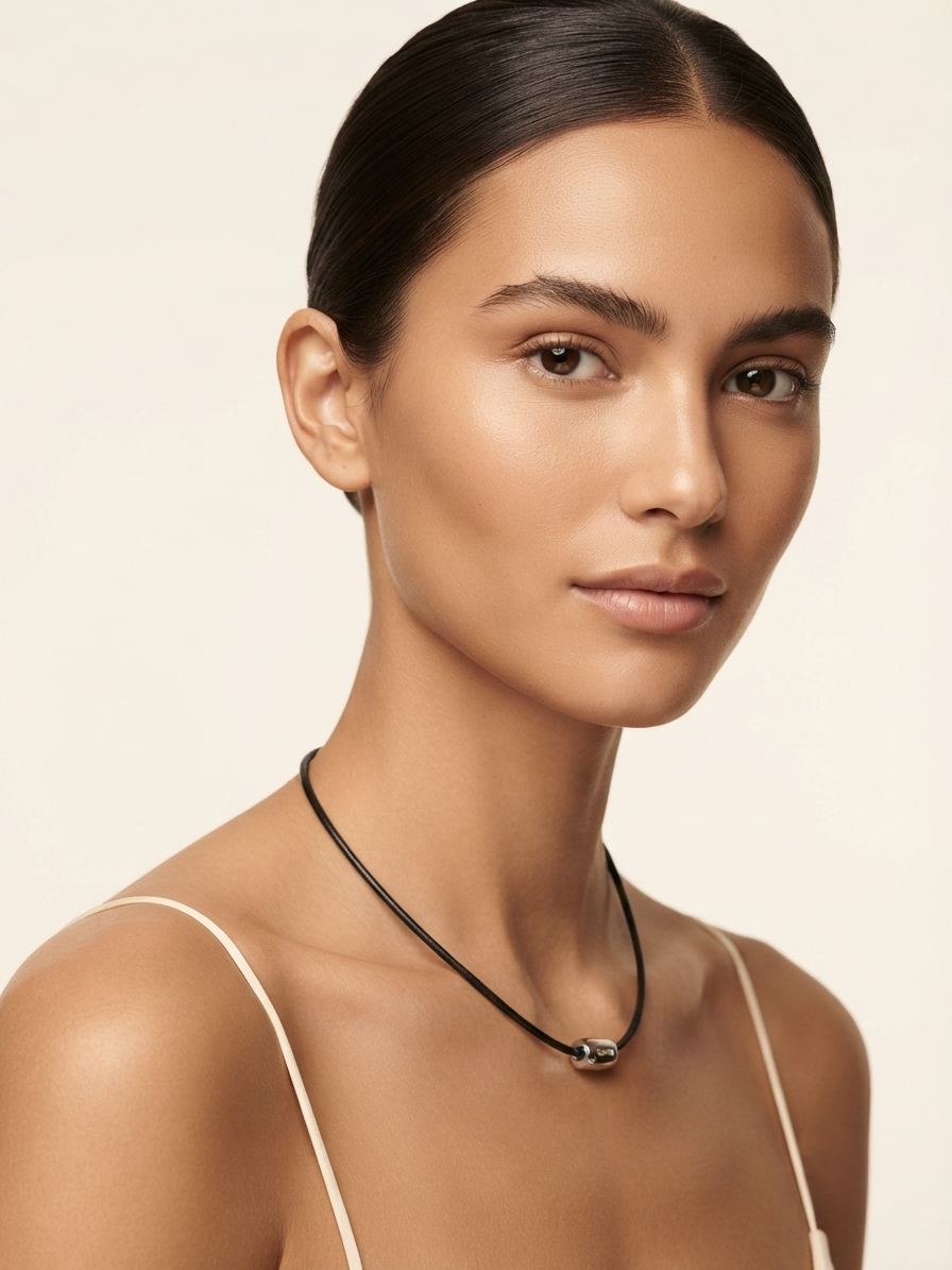 ENGRAVED BEAD CORD NECKLACE