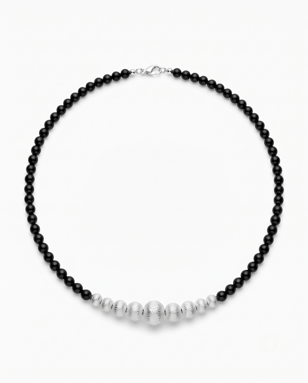 Graduated front bead necklace