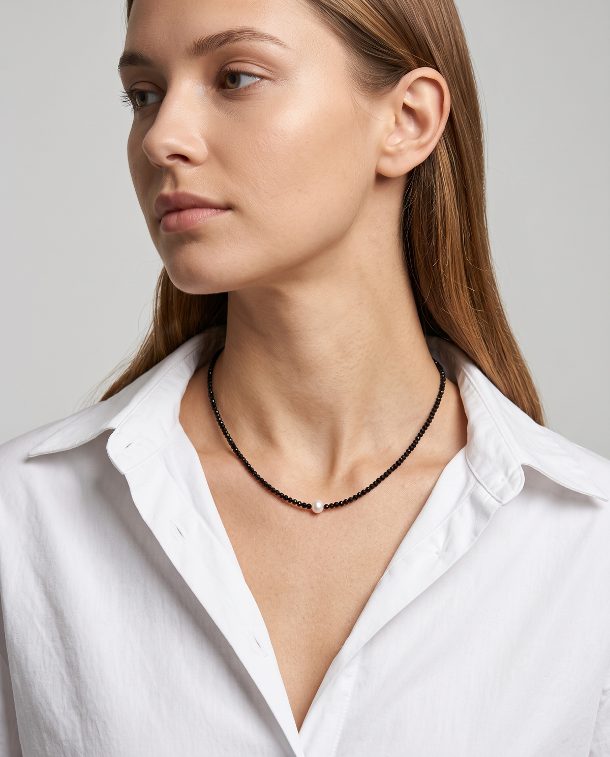 SINGLE PEARL BEAD NECKLACE
